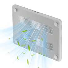 MacBook Neo 13 2026 新色半透明 PC 筆電保護殼，防指紋硬殼，附 1 張 DIY 貼紙，適用 MacBook Neo A18 Pro 型號 A3404，柑橘黃 TPU 保護套 - 查看 6