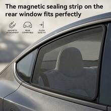 Car Window Sunshade, Sunshade Side Window Breathable Mesh Sunscreen, Anti-Ultraviolet And Heat, Universal, Suitable For Most Cars, Easy Magnetic Installation, Suitable For Camping, Travel, Nap. - A - View 6