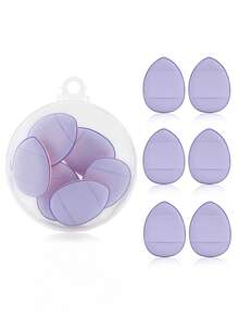 6Pcs Finger Air Cushion Puff With Box Soft Finger Powder Puff Mini Cosmetic Puff Sponge Random Colorful Beauty Makeup Tool - Multicolor - View 15