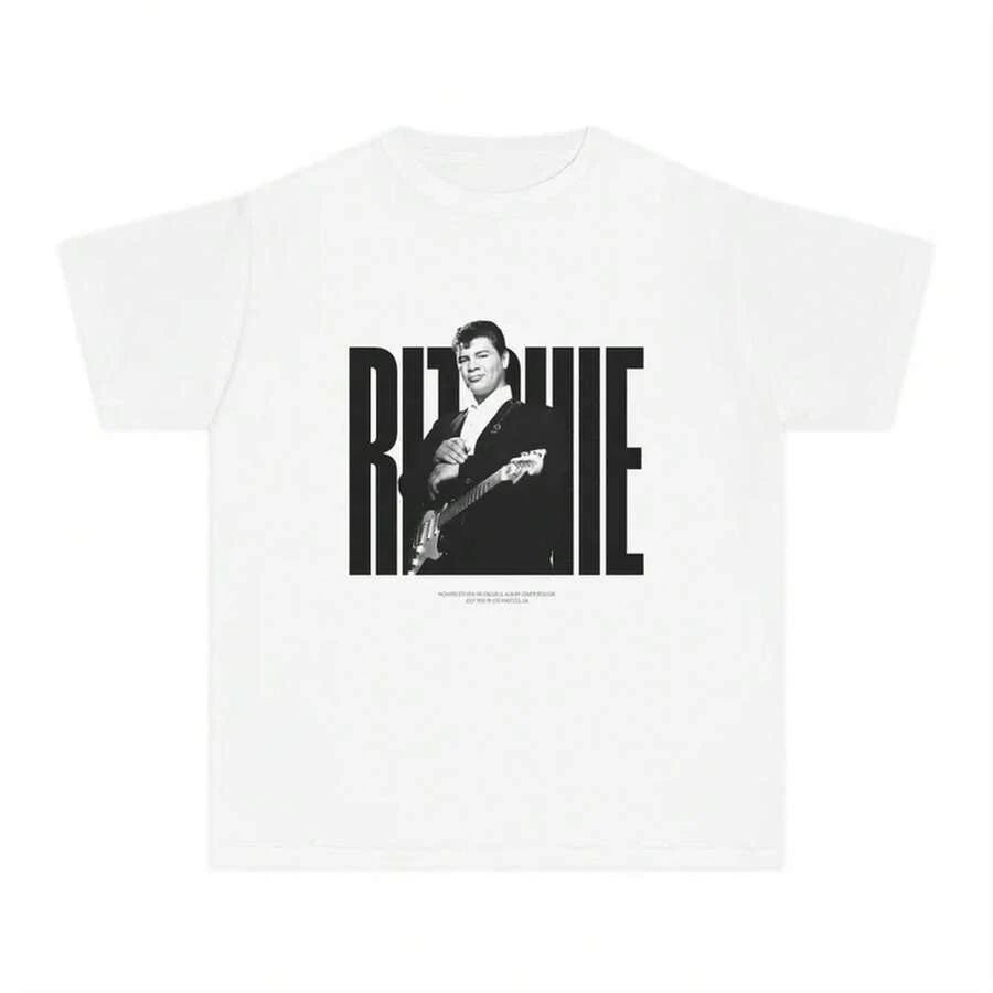 Camiseta juvenil Ritchie Guitar Portrait | Camiseta de banda de rock - Blanco - Ver 1
