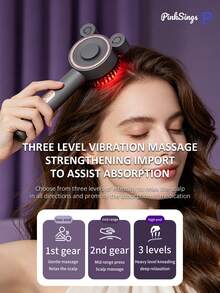 PinkSings Upgraded 4-In-1 Electric Scalp Massager Brush With Nano Mist, Blue & Red Light Therapy Hair Care, Suitable For All Hair Types Hair Oil Applicator, Electric Hair Comb - Multicolor - View 9