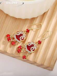 New Year Chinese Style Vintage Oil-Drop Goldfish Earrings For Women, Winter Personalized Tassel Ear Hooks Accessory - New Year Earrings - View 7