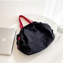 1pc New Foldable Shopping Bag, Accordion Pleated Quick-Fold Storage Lightweight Portable Nylon Bag - Multicolor - View 6