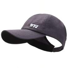 1pc Letter Casual High Ponytail Baseball Cap For Women, Summer Outdoor Travel Versatile Sun Hat UV Protection - Multicolor - View 3