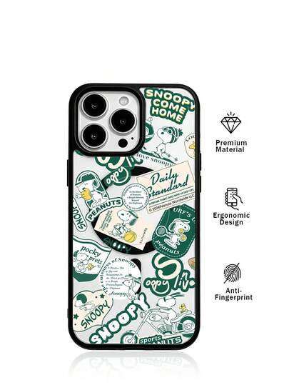 Miniso Casing Ponsel Snoopy dengan Pengisian Daya Nirkabel, Kompatibel dengan iPhone 18 18pro 18promax 17 Pro Max/17 Pro/Air/16 Pro Max/15 Plus/14/13/IP 17/15Pro/12 Pro/11/16 Plus, XR, Model Apple dan Android, Galaxy S22, S23plus, Galaxy S23ultra S24plus, Galaxy S25, Galaxy S25ultra, Galaxy S26, S26ultra. Casing Pelindung Anti Jatuh dan Gores, Casing Ponsel Bermerek untuk Keluarga dan Teman sebagai Hadiah Liburan.
