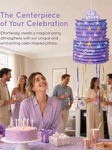1pc Mini Pull String Piñata Surprise Gift Box, Children's Birthday Party Holiday Gathering Decoration - Piñata - View 2