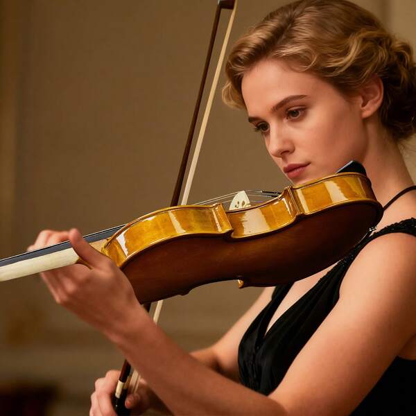 New 1/8 Acoustic Violin With Hard Case,Violin Bow,Shoulder Rest,Rosin,Extra Strings And Sourdine