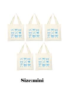 5/10pcs Mini/S/M/L Size Reusable Cute Rabbit Bow Heart Pattern Canvas Gift Bags Party Favor Bags Set, Birthday Party Kids Theme Party Gift Bags Baby Shower Back To School Graduation Party Theme Party Thanksgiving Christmas Anniversary Party Gift Packaging Bags Essential - View 30