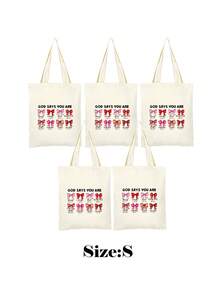 5/10pcs Mini/S/M/L Size Reusable Cute Rabbit Bow Heart Pattern Canvas Gift Bags Party Favor Bags Set, Birthday Party Kids Theme Party Gift Bags Baby Shower Back To School Graduation Party Theme Party Thanksgiving Christmas Anniversary Party Gift Packaging Bags Essential - View 33