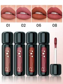 Pudaier 4PCS Waterproof Lip Mousse – Smudge-Proof, Non-Sticky Lip Gloss, Cup-Proof, Long-Lasting, Easy To Apply, Matte Finish Lip Glaze - 4PCS SET - View 2