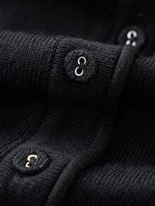 GIGOGOU Plus Size 1XL-4XL Spring/Autumn V-Neck Lightweight Women's Knit Cardigan Long Sleeve Casual Sweater Jacket Top Black Fall - Black - View 10