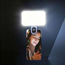 AXNEN Mobile Phone LED Selfie Light, Rechargeable Phone Selfie Lamp, Computer Video Conference Lighting, Portable Mini Clip Fill Light - Black and White - View 11