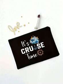 4pcs Cruise Theme Travel Makeup Gift Bag Set, Cosmetic Bag, Toiletry Bag, Makeup Zipper Pouch, Women's Makeup Brush Storage Bag - Multicolor - View 5