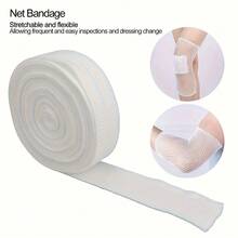 1pc 200.0cm Long Mesh Elastic Bandage, Breathable Tubular Mesh Bandage, Tubular Elastic Stretch Band, Elastic Mesh Bandage - White - View 6