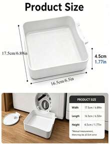 1pc Washing Machine Drain Tray, Laundry Room Essential Floor Protection Pan, Prevents Water Overflow, Durable Home Storage Solution Accessory, Suitable For Laundry Area Cleaning Supplies - Standard Model - View 11