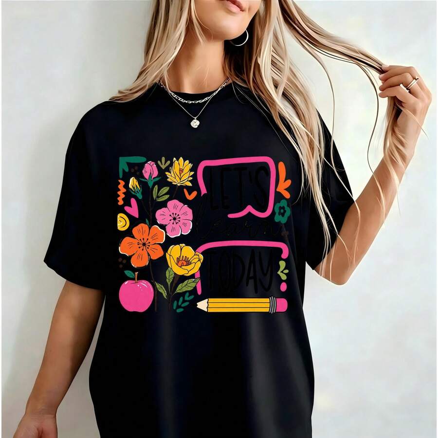Retro, Hampton Social Club, 100% Cotton, Oversized, Soft Breathable, Casual Crewneck, Short Sleeve Top, Summer Vibes, Streetwear, Aesthetic - 黑色 - 查看 1