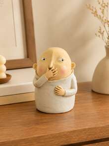 Funny Couple Decor, Resin Material Silent Gesture Statue, Humorous Expression, Modern Style Shelf Decoration, Suitable For Coffee Table, Fireplace Mantel, Bookshelf, Home Office, Bedroom, Living Room, Entryway, Unique Couple Gift - Multiple Styles - View 4