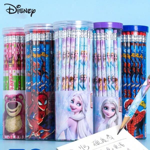 Pensil Disney Marvel Spider-Man, Alat Tulis Siswa, Isi Pensil Tahan Patah, Pensil Kartun untuk Pemula, Pensil HB, Musim Kembali ke Sekolah, 30pcs/50pcs