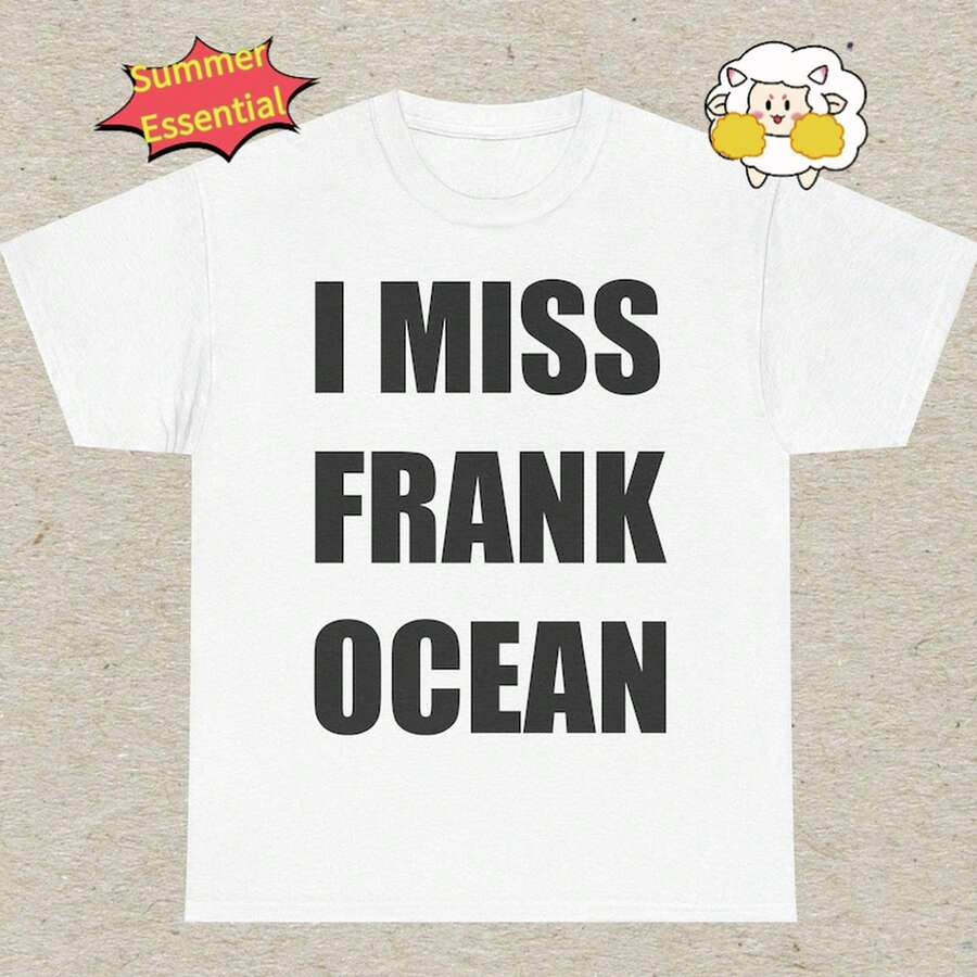 Graphic T-Shirt "I Miss " T-Shirt Streetwear Text Design R&B T-Shirt Designed For Fans White R&B Odd Future - 白色 - 查看 1