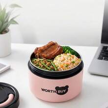 1pc/Set Portable 304 Stainless Steel Thermal Insulated Lunch Box With Handle, Leak Proof Fruit Salad Food Storage Container, Dishwasher & Microwave Allowable,Suitable For Student Adult Use In School, Office,Picnic, Travel, Back To School - Multicolor - View 10