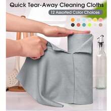 1 Roll/20 Pieces Reusable Microfiber Cleaning Wipes - Highly Absorbent, Durable And Machine Washable Kitchen Towels, Suitable For Dishwashing, Countertop Cleaning, Floor Cleaning - Multi-Functional Household Rags, Modern Square Design, Space Theme Cleaning Supplies, Dish Cloth, Countertop Wipes, Highly Absorbent Fabric - Multicolor - View 6
