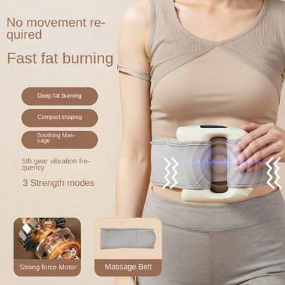 Electric Waist Massager, Vibration Massage Belt, Abdominal Support Wrap With 3 Intensity Modes, Adjustable Hands-Free Body Massager For Waist, Belly & Back, Everyday Comfort For Home, Work Breaks & Travel