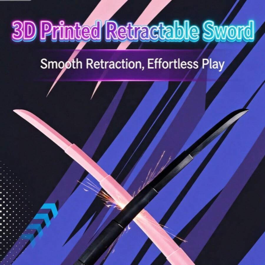 Gravity Telescopic Samurai Sword Fingertip Toy, Smooth Retractable Plastic Katana Prop, Cosplay Party Stress Relief Gag Gift, Suitable For Teens And Adults Of All Ages