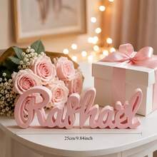 1Pc Custom 3D Printed Name Sign,Personalized Your Name,Stylish & Unique Design,Perfect For Home Decor,Birthdays,Wedding,Housewarming,Special Occasions - Multicolor - View 6
