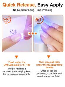 TWOING 3pcs/1pc 15ml Semi-Solid Nail Tips Glue Gel For False Nails, Press-On Tips, Rhinestones & Resin Gems, Long-Lasting Home Nail Art, UV/LED Lamp Required - 15ml - View 5