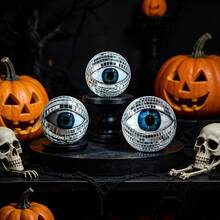 10 Stücke gruselige Disco-Augen-Spiegel-Kunststoffkugeln, glänzend, geeignet für Halloween-Disco-Partys, DIY-Blumenkränze, Maskenball-Kostüme, Bars, Themenparty-Tischdekoration, Hof, Garten, Innen-/Außenbereich, Heimdekoration, originelle Requisite, 4 cm/1,57 Zoll, Halloween-Dekorationen - Disco-Augapfel - Übersicht 8