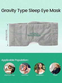 1pc Sleep Eye Mask,Gravity Eye Shade Light Blocking Adjustable Eye Cover,Deep Sleep Aid For Students Office Workers TravelersSleep Relax Accessory - Multicolor - View 6
