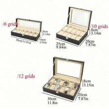 1pc Premium Watch Box, 3/6/12 Slots Watch Box, Watch Storage Box Jewelry Storage Box, Watch Display Box, Men's Women's Watch Box - Multicolor - View 10