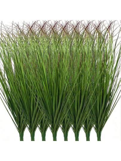 100/12/1pc Artificial Wheat Grass Plants, Faux Greenery Stems, Suitable For Indoor/Outdoor Home Decor, UV-Resistant Artificial Shrubs, Suitable For Garden, Patio, Office And Wedding Decoration (Green/Red, No Maintenance)