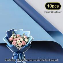 30/10/1入 雙色通用花藝包裝紙 彩色禮品包裝紙 花店手工DIY材料 情人節 母親節 聖誕節 感恩節 生日派對 婚禮 開業慶祝 花束裝飾 - 查看 37