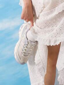 Skechers Women's Sports Casual Shoes AIR-COOLED MEMORY FOAM 26 Summer Outfit Daily Outdoor Travel Casual Shoes 150866-WLVB - Beige - View 3