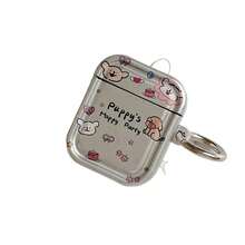 1 buah Casing Pelindung Warna Solid dengan Desain Kartun Bintang dan Anak Anjing yang Lucu, Kompatibel dengan Earphone Bluetooth Apple 1/2, 3/4, Pro/Pro2, Pro3 - MultiWarna - View 4