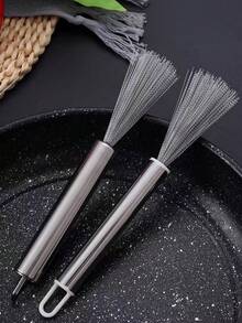 1pc Multi-Function Long Handle Cleaning Brush, No Power Required, Suitable For Living Room, Bedroom, Bathroom, Kitchen, Furniture, Medium-Intensity Handle Brush - A - View 6