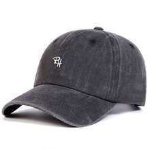 1pc Women's RH Embroidered Washed Baseball Cap, Fashionable Adjustable Sun Protection Casual Hat, Suitable For All Seasons, Daily And Sports - Multicolor - View 6