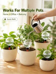 1pc 500ml Automatic Watering Slouchy Flower Pot, New Seepage Device, Small Succulent Plant Drip Irrigation Equipment, Watering Can, Plant Watering Can, Gardening Accessories - Standard Model - View 6