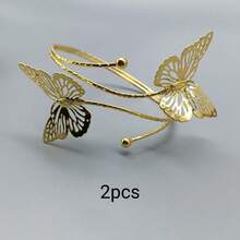 1pc Luxury Metalloc Butterfly & Flower Window Curtain Clip - Silver - View 13