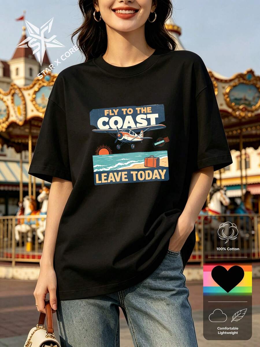 Women T-Shirts - 黑色 - 查看 1