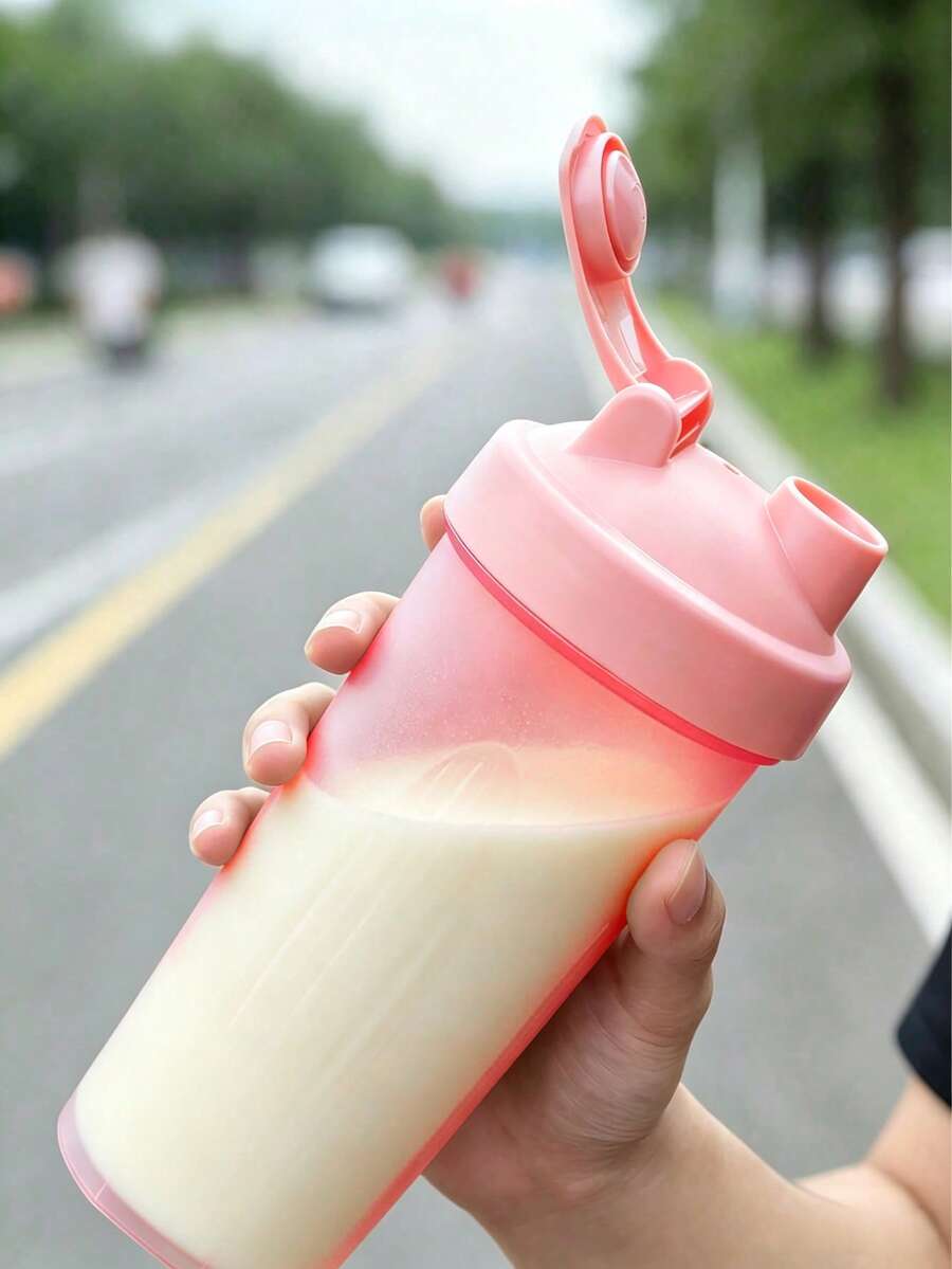 600ML PP5 認證蛋白搖搖杯,附掛環與防漏蓋,刻度杯身配不鏽鋼攪拌球,可洗碗機清洗,健身運動水壺,適合健身房、學校及日常使用 - 彩色 - 查看 1