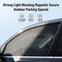 Car Window Sunshade, Sunshade Side Window Breathable Mesh Sunscreen, Anti-Ultraviolet And Heat, Universal, Suitable For Most Cars, Easy Magnetic Installation, Suitable For Camping, Travel, Nap. - A - View 3