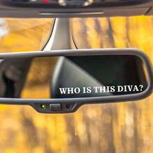 "Who Is This Diva" English Letter Sticker, Exquisite Sticker, Car Decoration Sticker, Home Decoration Sticker, Party Decoration Sticker, Cute And Beautiful Car Sticker, Suitable For Most Cars And Car Parts. - A - View 5