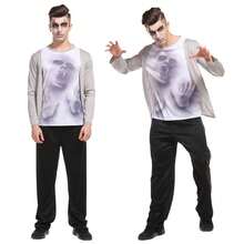 Halloween Horror Costume Demon Vampire Costume Horror Skull Print Set Suitable For Adult Holiday Party Performances - Multicolor - View 3