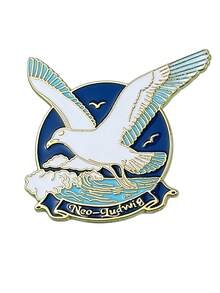 Blue Ocean Bird Brooch – Flying Seagull Wave Enamel Pin For Bag Jacket Accessories Gift - Multicolor - View 11