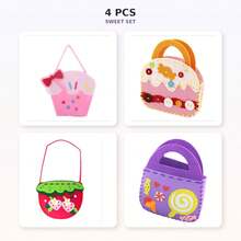 4/6/8/14pcs Children's DIY Felt Handbag Sewing Kit, Cartoon Educational Handmade Toy - Multicolor - View 17
