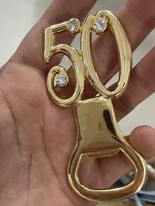 12 Sets Minimalist 50th Anniversary Commemorative Bottle Openers, Suitable As 50th Birthday Party, Anniversary Celebration, Retirement Party Favors, Themed Commemorative Gifts, Table Decor, Guest Favors, Thoughtful And Practical Gifts For Guests And Friends - View 7