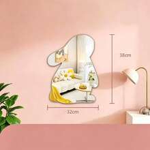 1 buah Cermin Akrilik Lucu dengan Bentuk Beruang, Awan, Bintang Laut, dan Kelinci, Dekorasi Dinding Estetik, Dekorasi Acara Baby Shower, Dekorasi Kamar Anak, Hadiah Bayi - MultiWarna - View 11