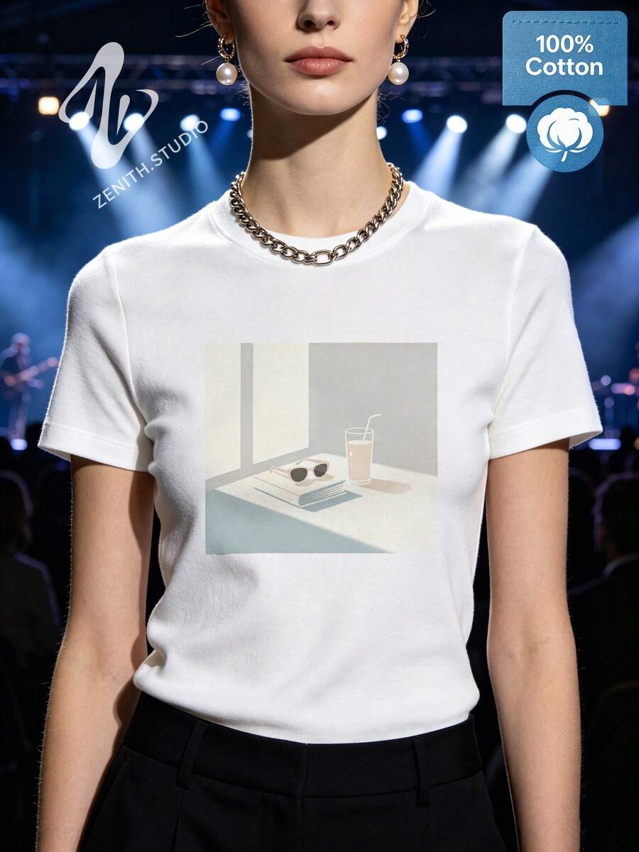 Women T-Shirts - 白色 - 查看 1